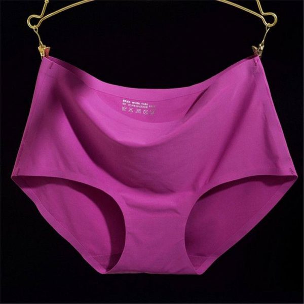 SEAMLESS UNDERWEAR - PURPLE Lycra-Spandex Plain Laser-Cut Underwear