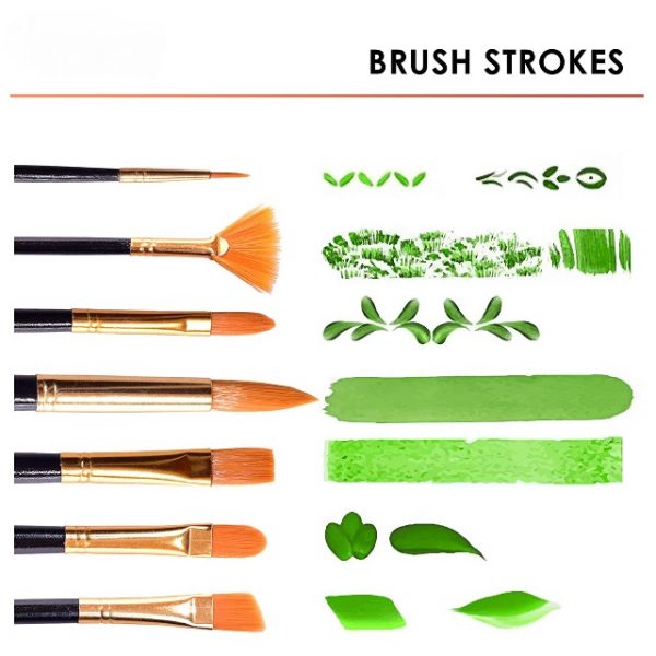 Acrylic Paint Brushes Set of 7