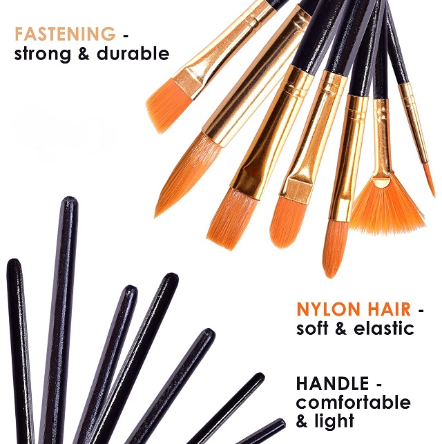 Acrylic Paint Brushes Set of 7 - Image 3