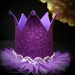 CUSTOM MADE Tutu Tiara - PURPLE Girls Glitter Tutu Tiara (SMALL)