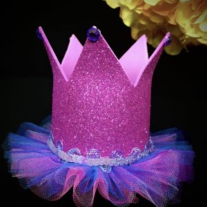 CUSTOM MADE Tutu Tiara - SOFT PINK Girls Glitter Tutu Tiara (SMALL)