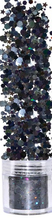 Holographic Chunky Glitter #2 - LASER BLACK 10g