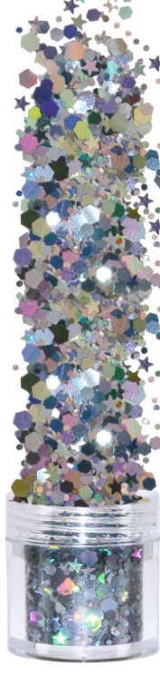 Holographic Chunky Glitter #2 - LASER SILVER 10g