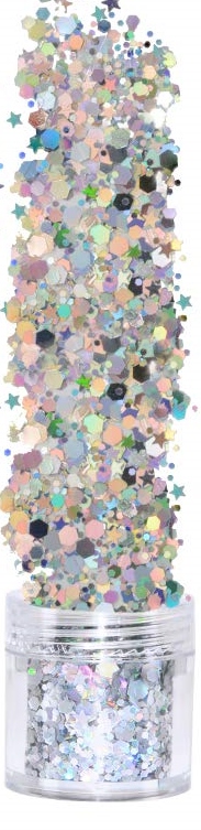 Holographic Chunky Glitter #2 - SILVER 10g