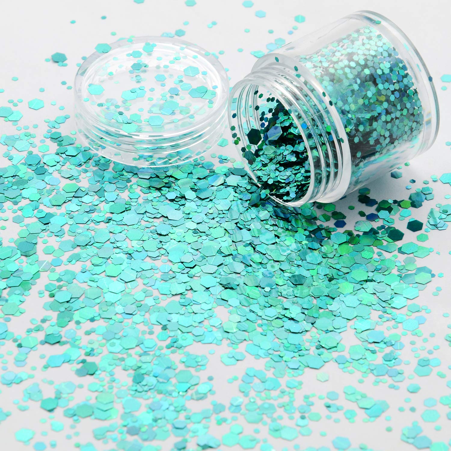 Holographic Chunky Glitter #2 - SEA GREEN 10g - Image 2