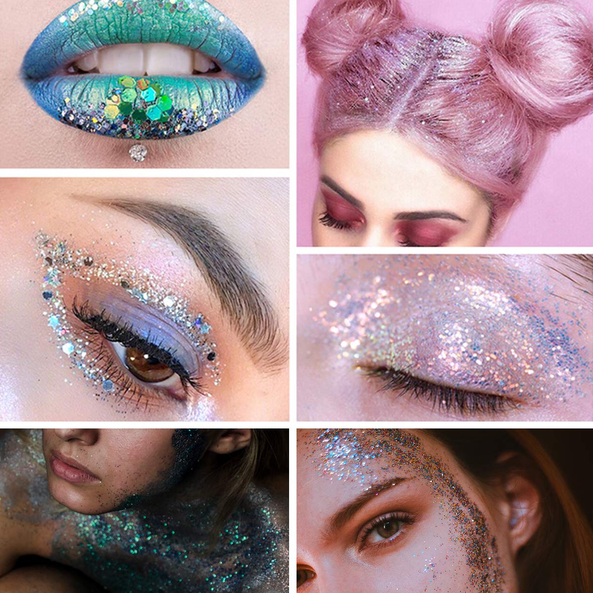 Holographic Chunky Glitter - IRIDESCENT PINK 10g - Image 3