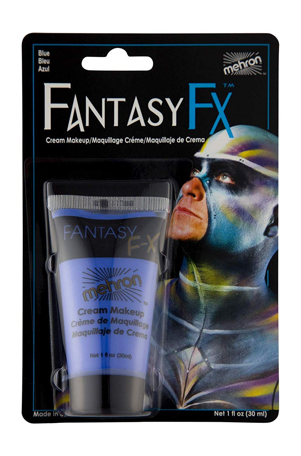 Face Paint - Mehron Makeup Fantasy F/X Water Based Face & Body Paint (1 Fl Oz) (BLUE)