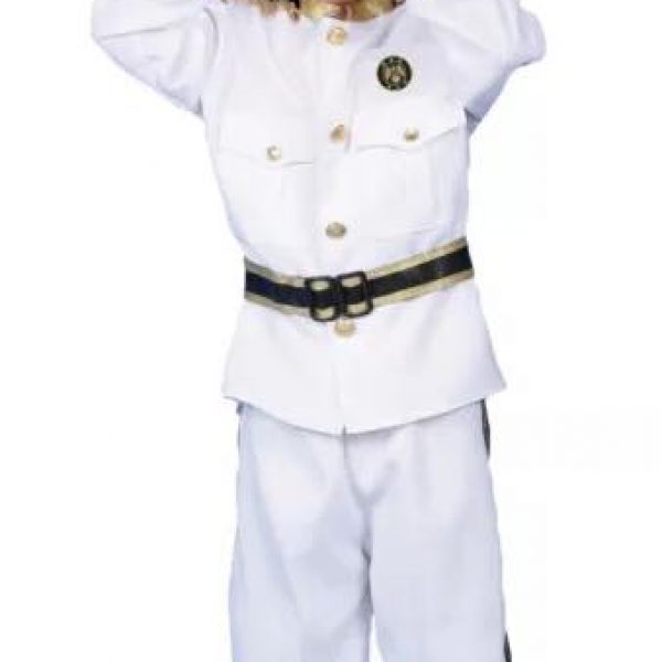 Career Day ARMY NAVY – Kids Deluxe White Navy Admiral Child Costume