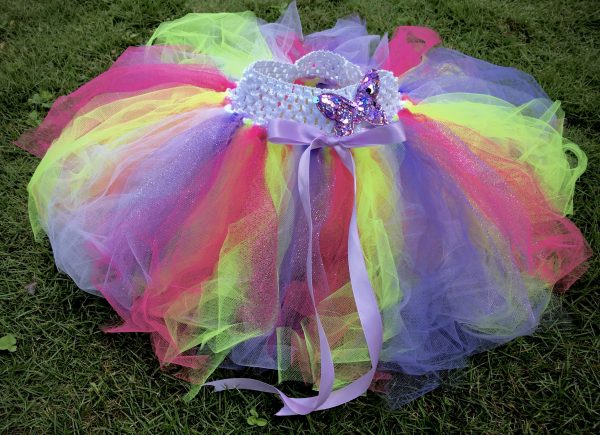 CUSTOM MADE Child tutu – Girls Neon Pastel Sparkle Fluffy Tutu
