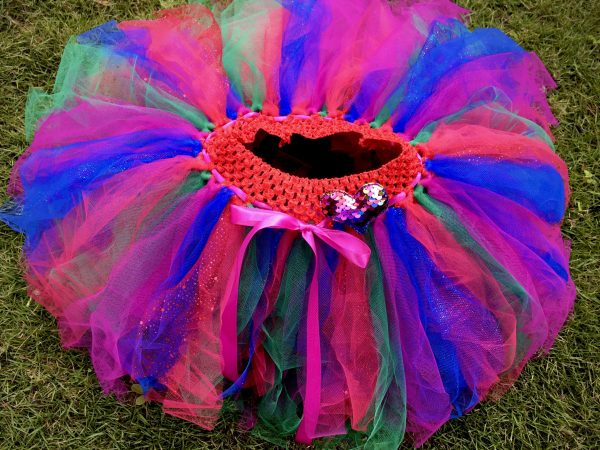 CUSTOM MADE Child tutu – Girls Warm Multicolor Sparkle Fluffy Tutu - Image 3