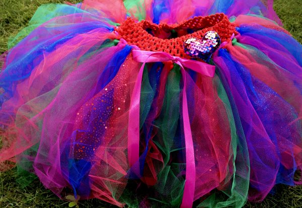 CUSTOM MADE Child tutu – Girls Warm Multicolor Sparkle Fluffy Tutu - Image 2