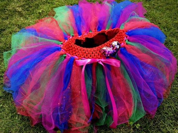 CUSTOM MADE Child tutu – Girls Warm Multicolor Sparkle Fluffy Tutu