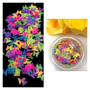 Holographic Sequin Butterfly Glitter – MULTI FLORESCENT