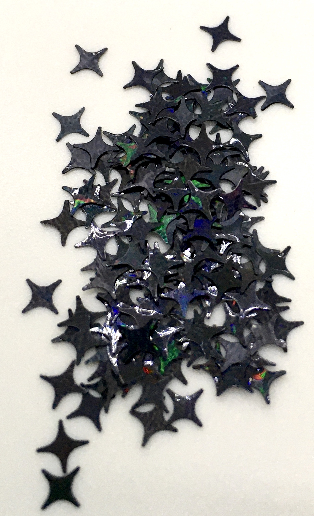 Holographic Sequin Laser Star Glitter – IRIDESCENT BLACK - Image 2