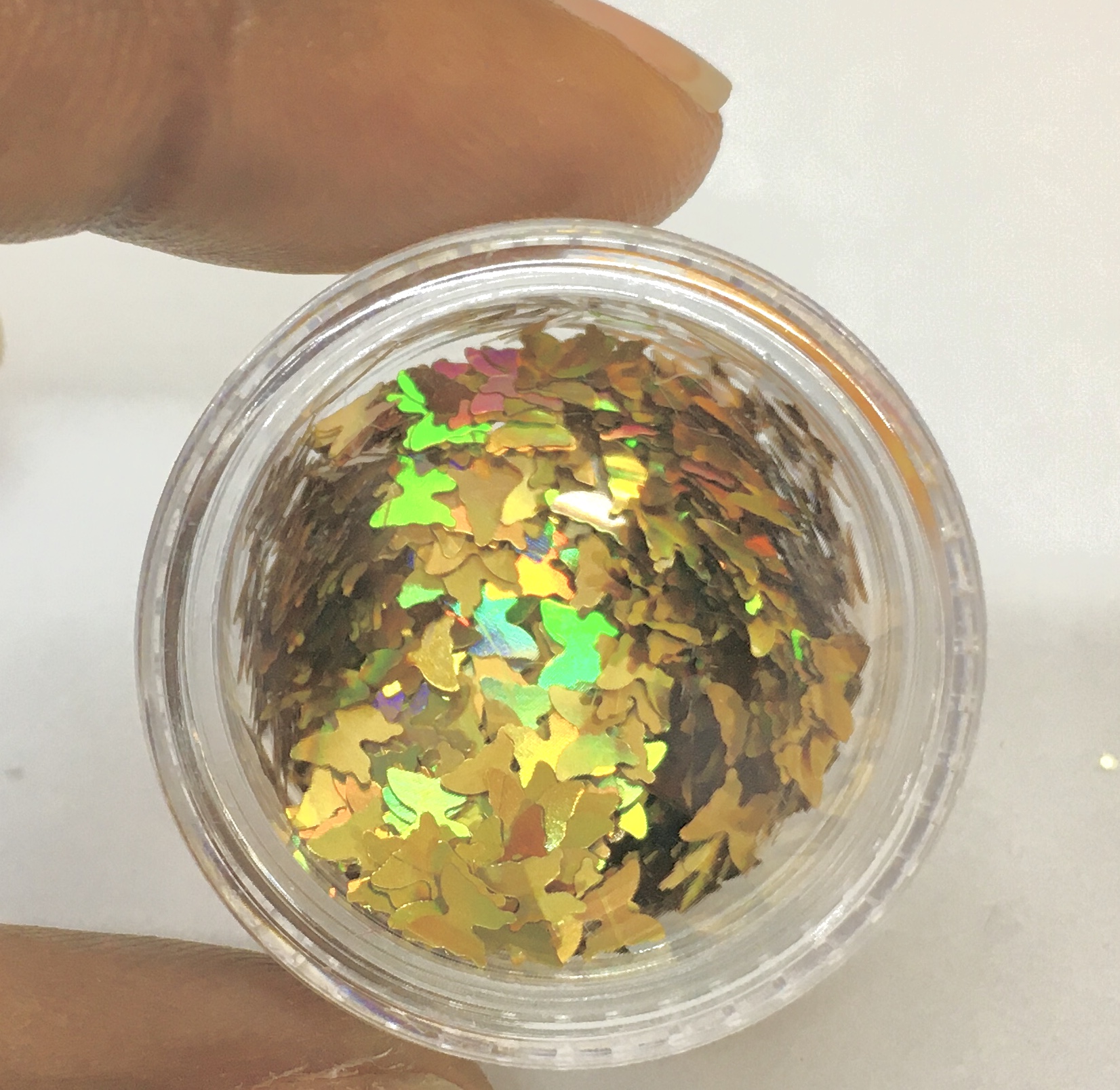 Holographic Sequin Butterfly Glitter – IRIDESCENT GOLD - Image 3