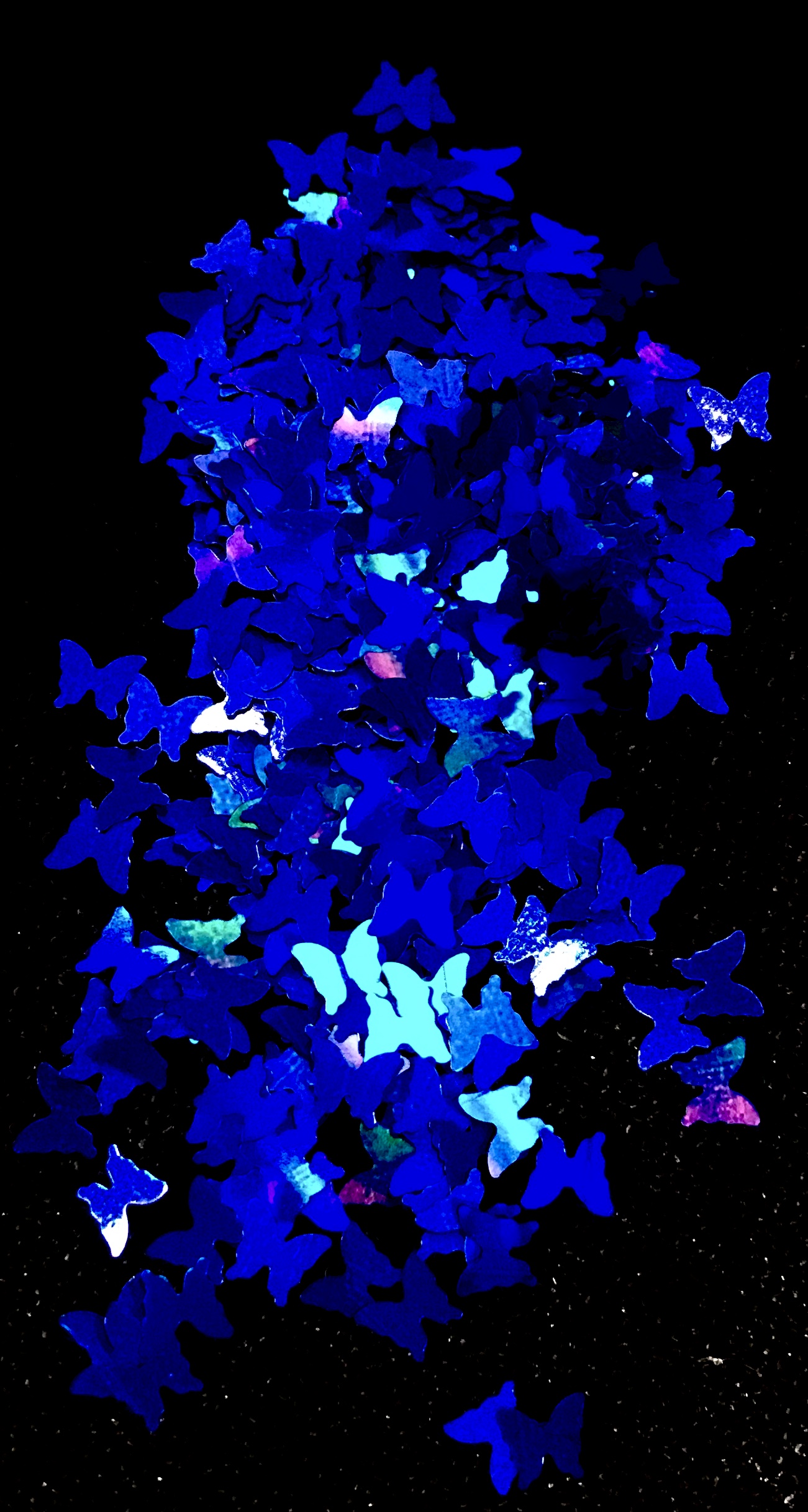 Holographic Sequin Butterfly Glitter – IRIDESCENT ROYAL BLUE - Image 2