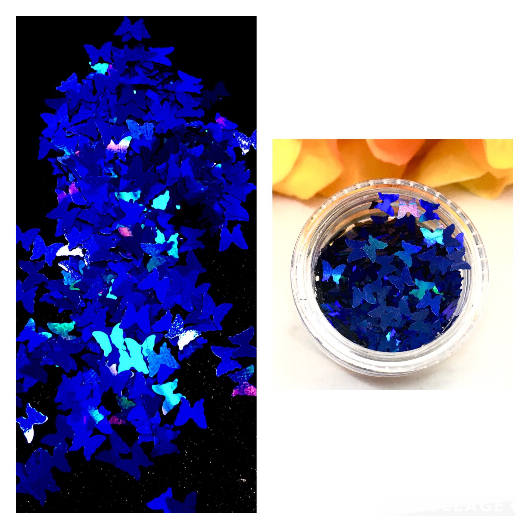 Holographic Sequin Butterfly Glitter – IRIDESCENT ROYAL BLUE