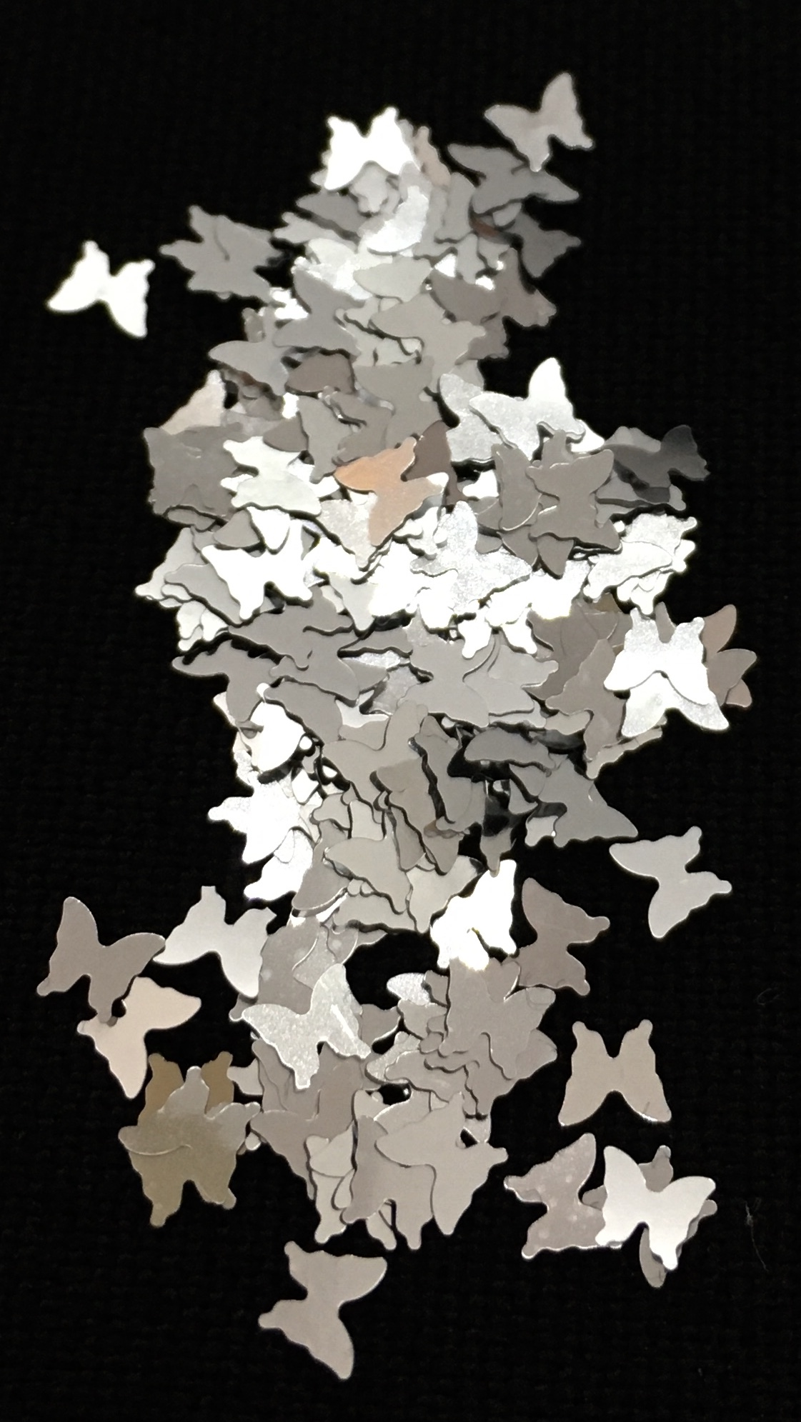 Holographic Sequin Butterfly Glitter – SILVER - Image 2