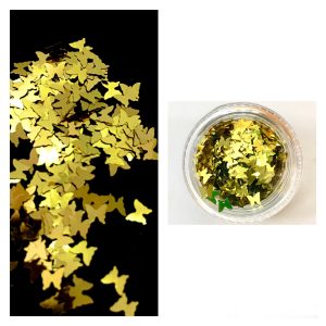 Holographic Sequin Butterfly Glitter – GOLD