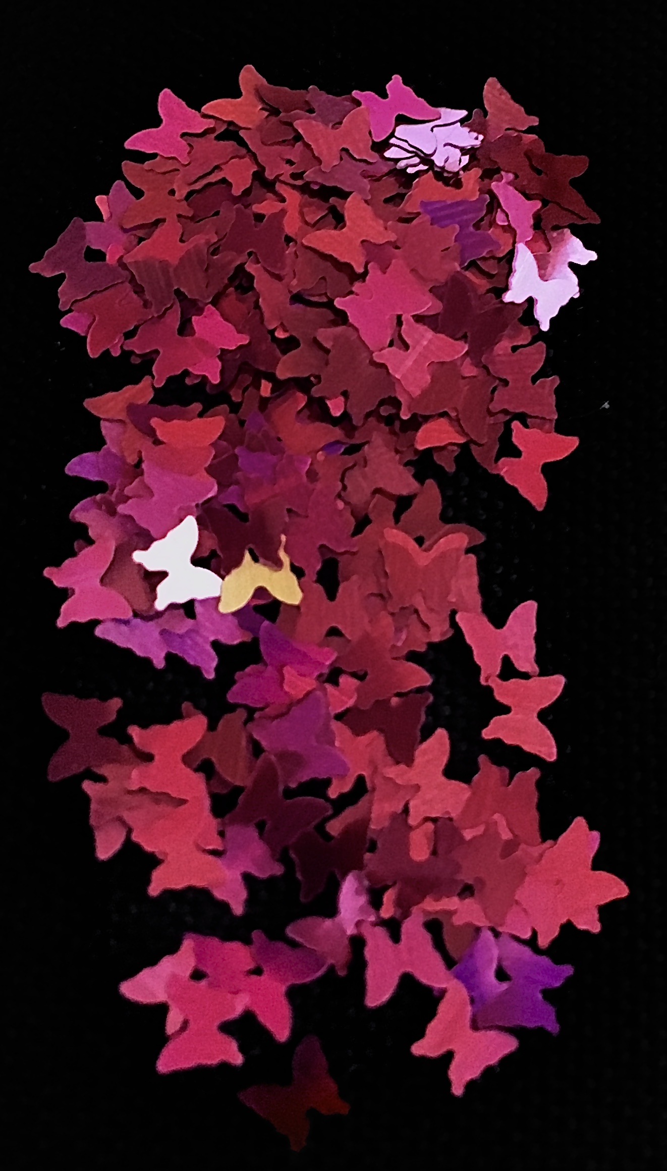 Holographic Sequin Butterfly Glitter – IRIDESCENT FUSCHIA PINK - Image 2