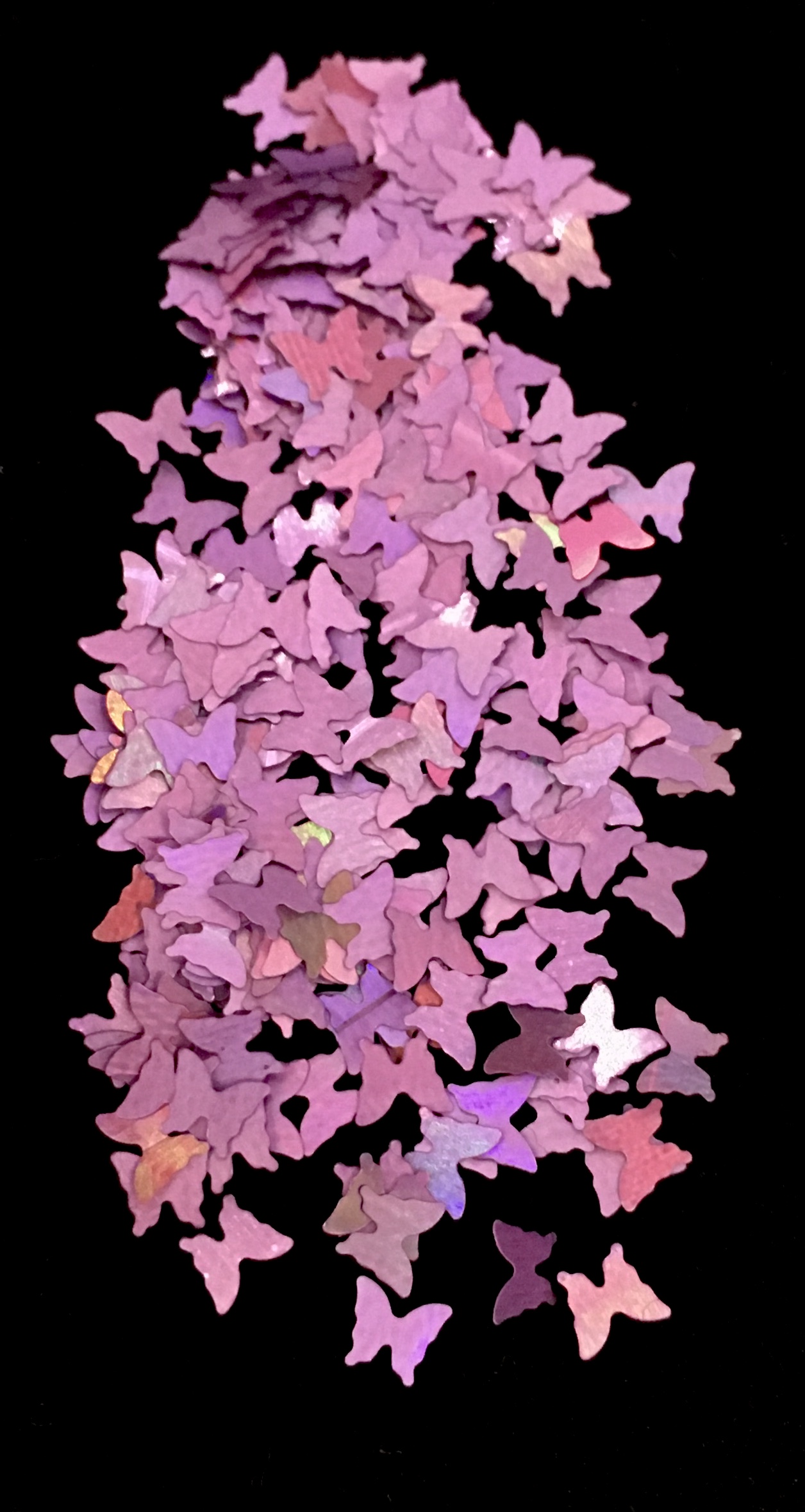 Holographic Sequin Butterfly Glitter –IRIDESCENT BABY PINK - Image 2