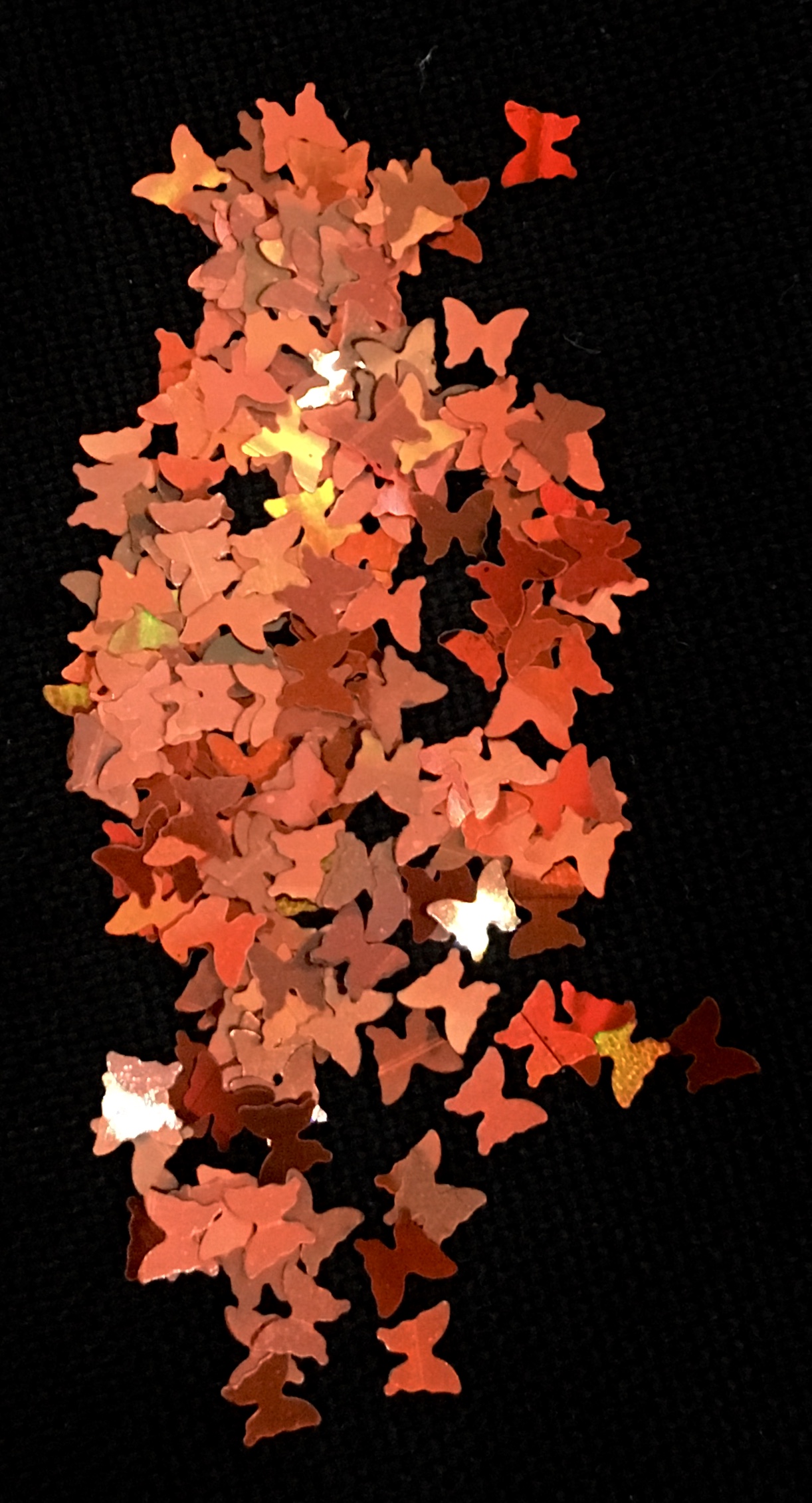 Holographic Sequin Butterfly Glitter – IRIDESCENT BURNT ORANGE - Image 2