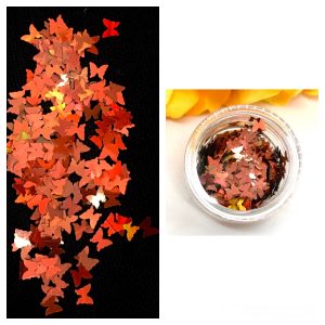 Holographic Sequin Butterfly Glitter – IRIDESCENT BURNT ORANGE