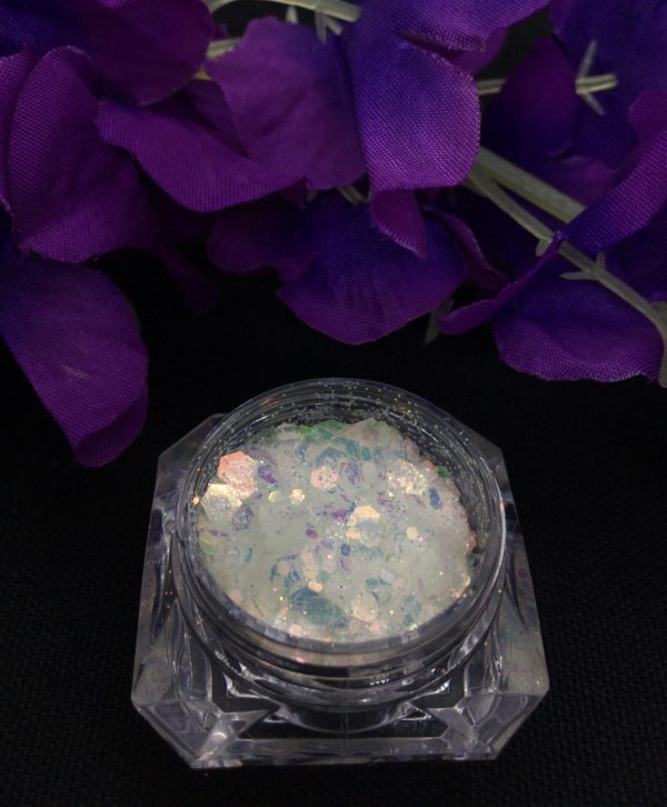 Holographic MIX Chunky Glitter - IRIDESCENT WHITE/LT BLUE