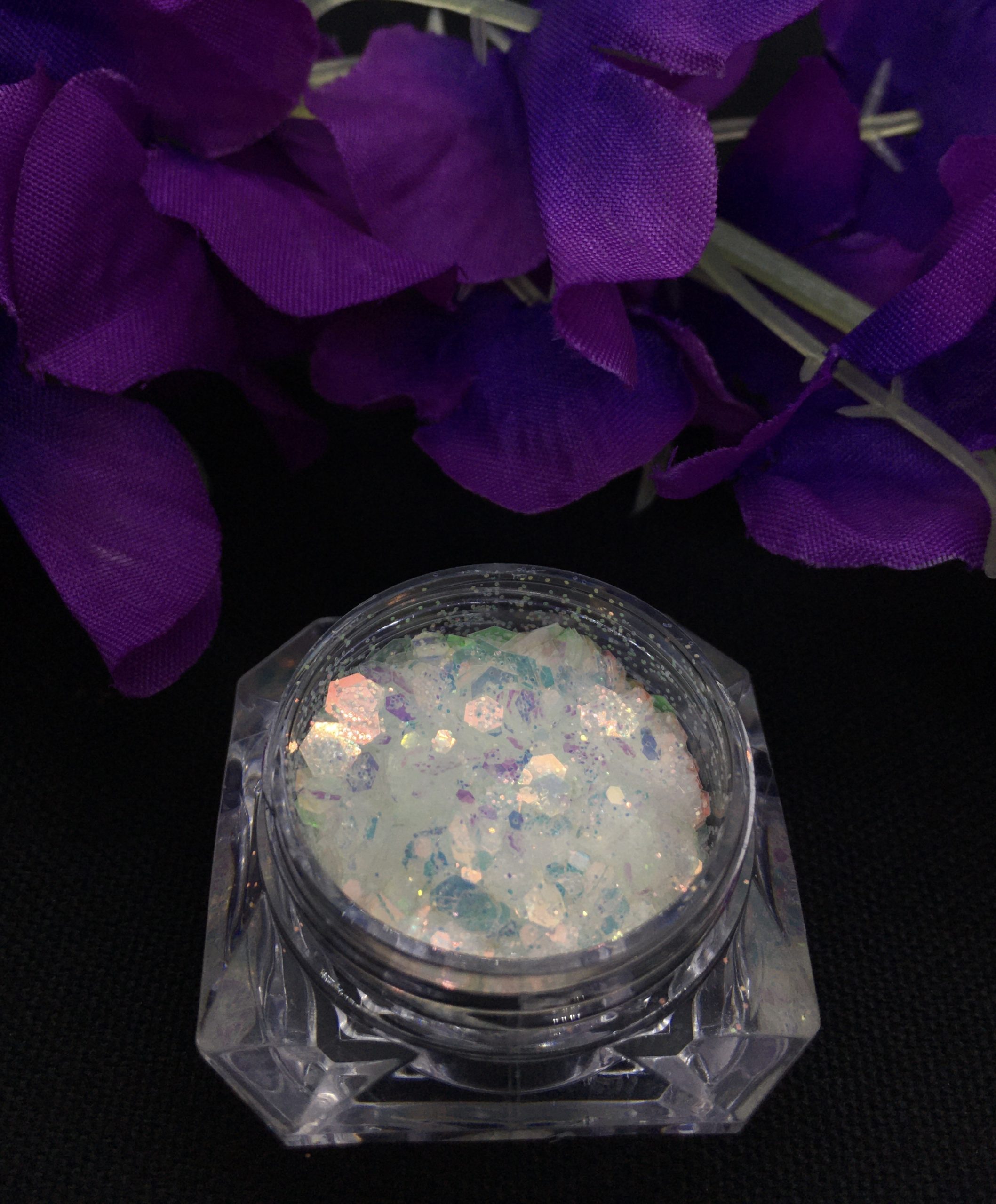Holographic MIX Chunky Glitter - IRIDESCENT WHITE/LT BLUE
