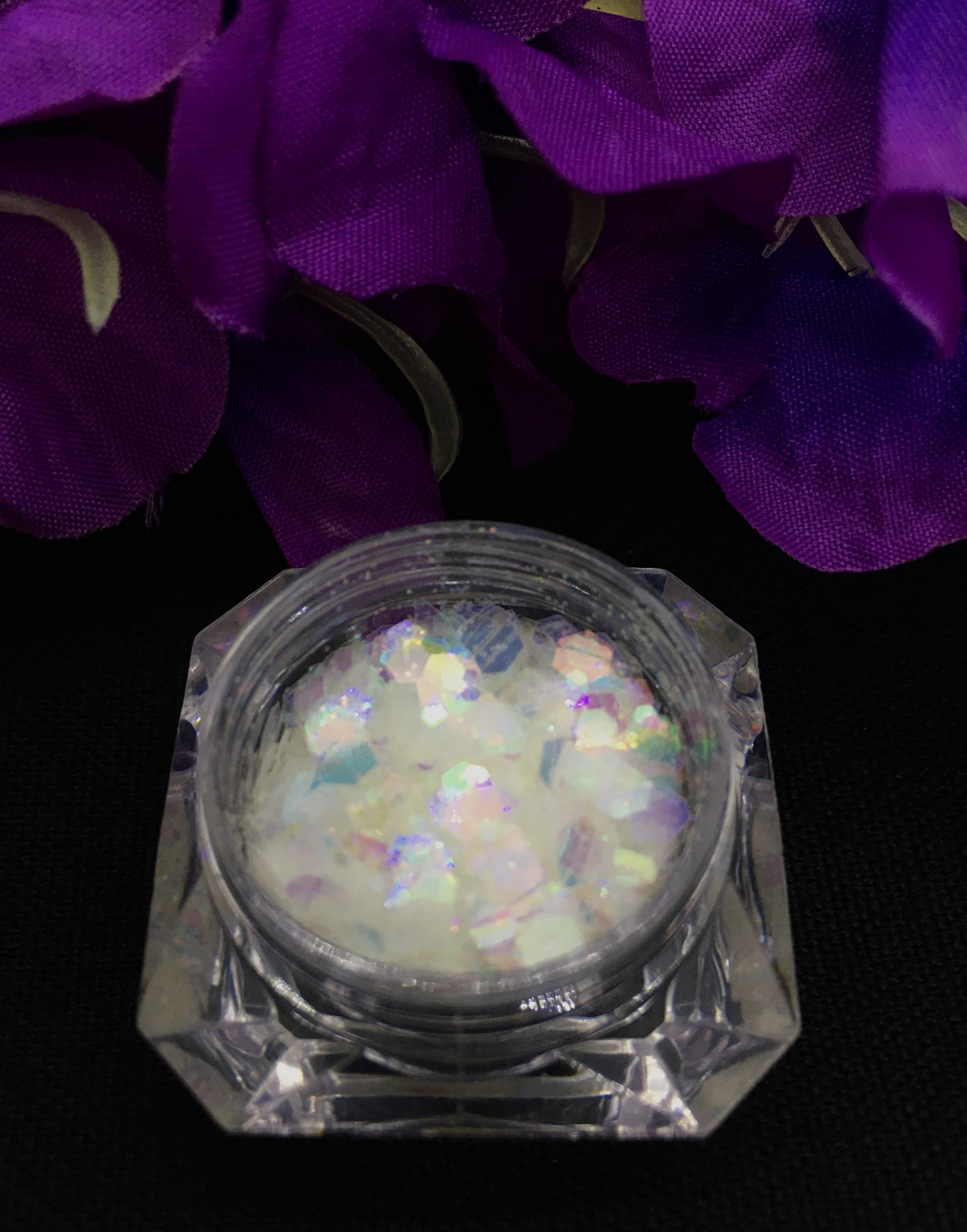Holographic MIX Chunky Glitter - IRIDESCENT WHITE/BEIGE