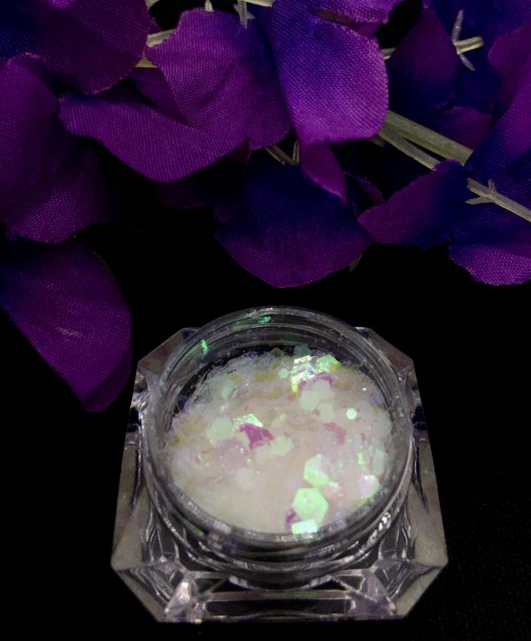 Holographic MIX Chunky Glitter - IRIDESCENT WHITE/LT PINK