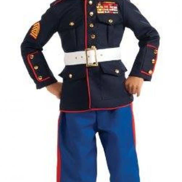 Career Day ARMY MARINE – Kids Marine Officer Dress Uniform Costume CHD SIZE MEDIUM(5-7)