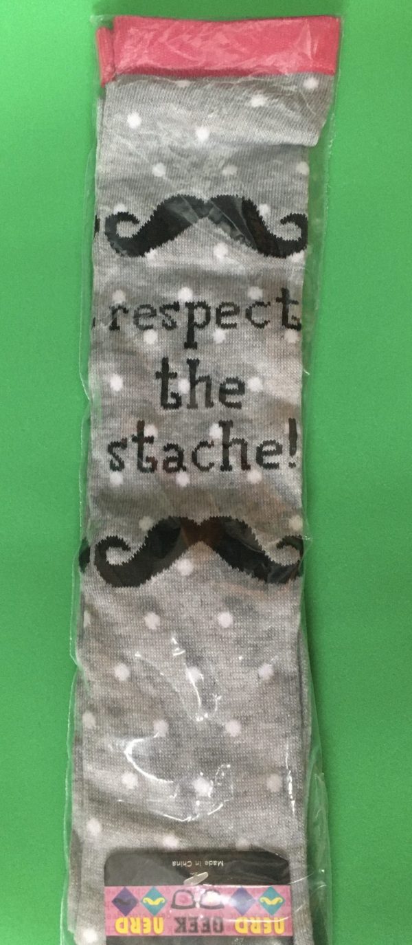 SOCKS - Respect the Stache! KNEE SOCKS