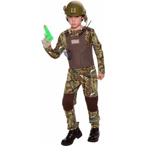 Career Day ARMY – Kids Delta Force Child Halloween Costume SIZE: LARGE(10-12)