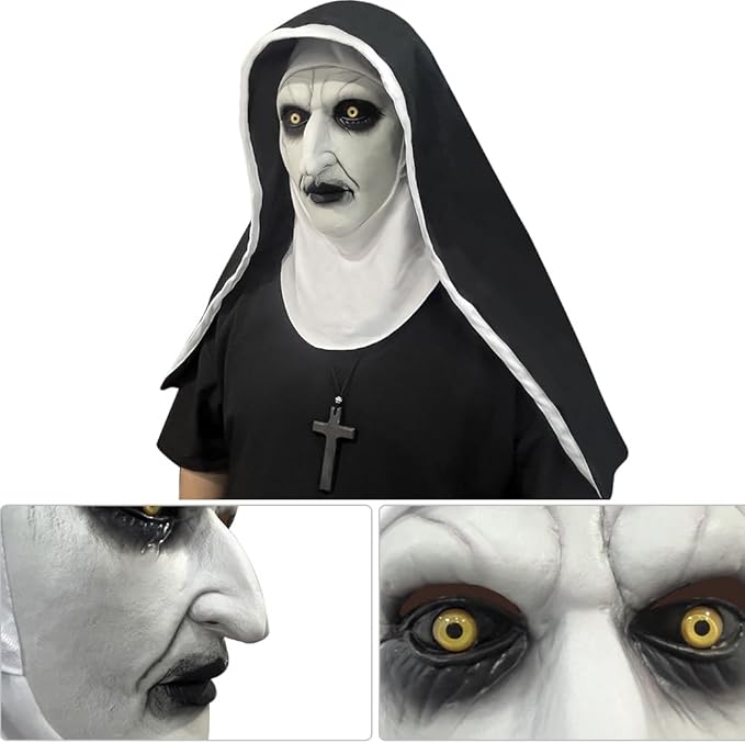 HALLOWEEN MASK – The Nun latex Halloween Mask - Image 6