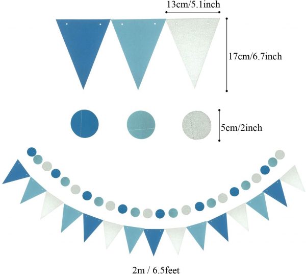 PARTY DECORATIONS - Happy Birthday Party Decoration - BLUE - Image 5