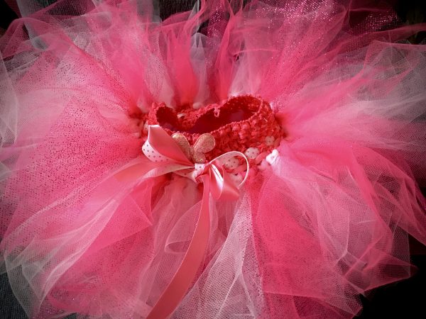 CUSTOM MADE Toddler Tutu – Pink/White Sparlke Tutu Skirt