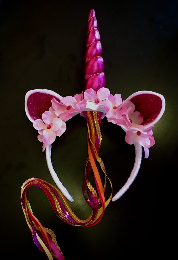 CUSTOM MADE UNICORN HEADBAND - Fuchsia Pink Unicorn Headband