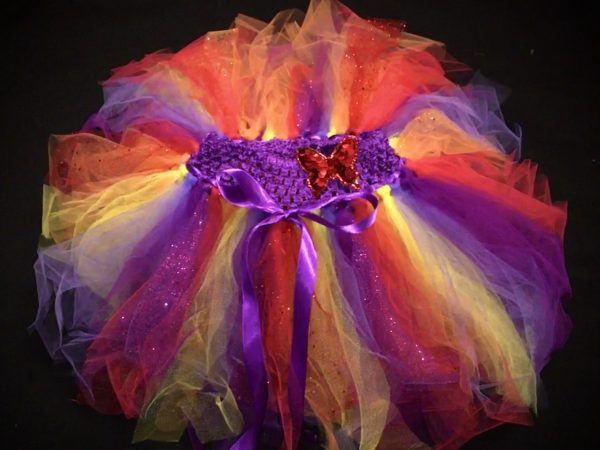 CUSTOM MADE Child tutu – Toddler Warm Bright Colorful Sparkle Tutu
