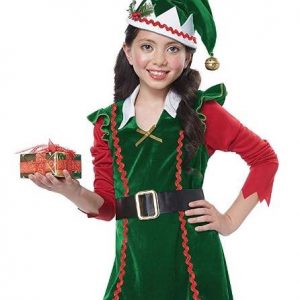 CHRISTMAS/NATIVITY COSTUMES - GIRLS - Girls Festive Elf Child Costume