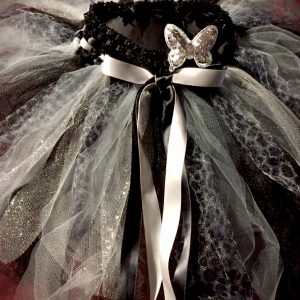 CUSTOM MADE Child tutu – Girls Black/Grey Animal Sparkle Tutu