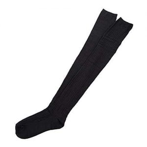 SOCKS – Over Knee - Ribbed BLACK
