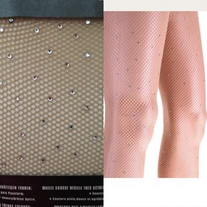 Fishnet Stockings Rhinestone - NUDE