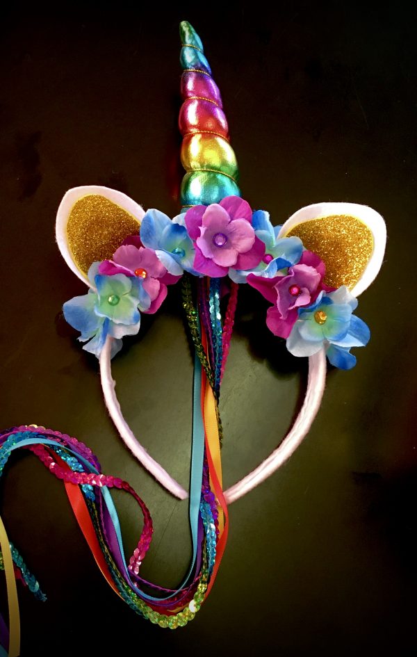 CUSTOM MADE UNICORN HEADBAND - Rainbow Unicorn Headband