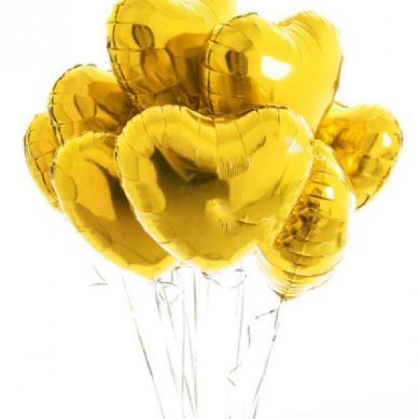 BALLOONS – Helium Balloons – Heart Shape Balloon 18″ – GOLD