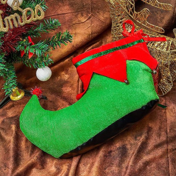 CHRISTMAS  Elf Flannel Booties Shoes