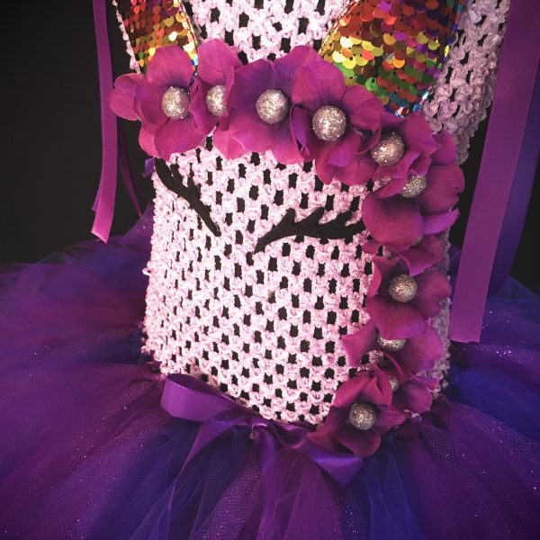 CUSTOM MADE Child Tutu Dress – Girls Sparkling Sugar Plum Unicorn Tutu Dress SIZE: 4yrs