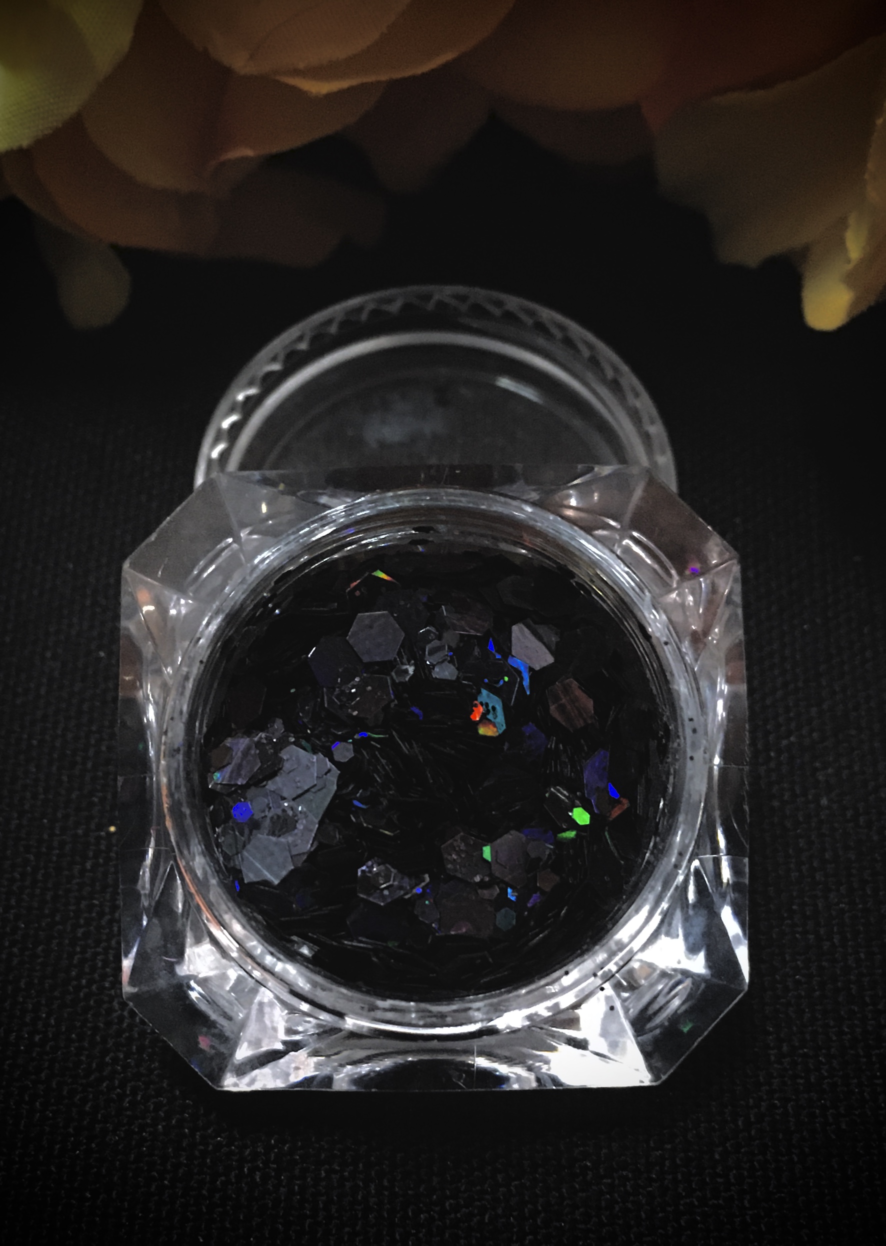 Holographic MIX Chunky Glitter - IRIDESCENT BLACK