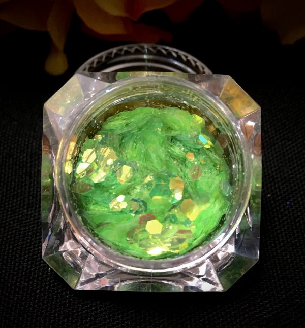 Holographic MIX Chunky Glitter - IRIDESCENT NEON GREEN