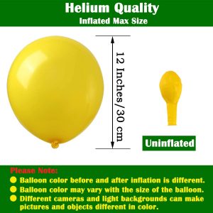 BALLOONS - Latex 12inch - 10 Pack - YELLOW Balloons